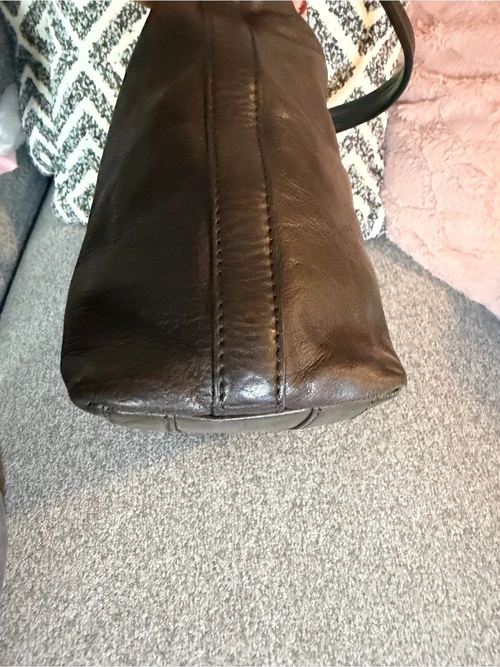 Vintage Dark Brown Frye Claude Hobo Shoulder Bag